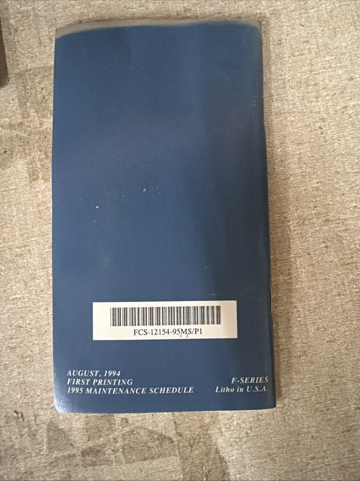 1995 Ford F-Series Maintenance Schedule Set in Storage Case F 150 250 350