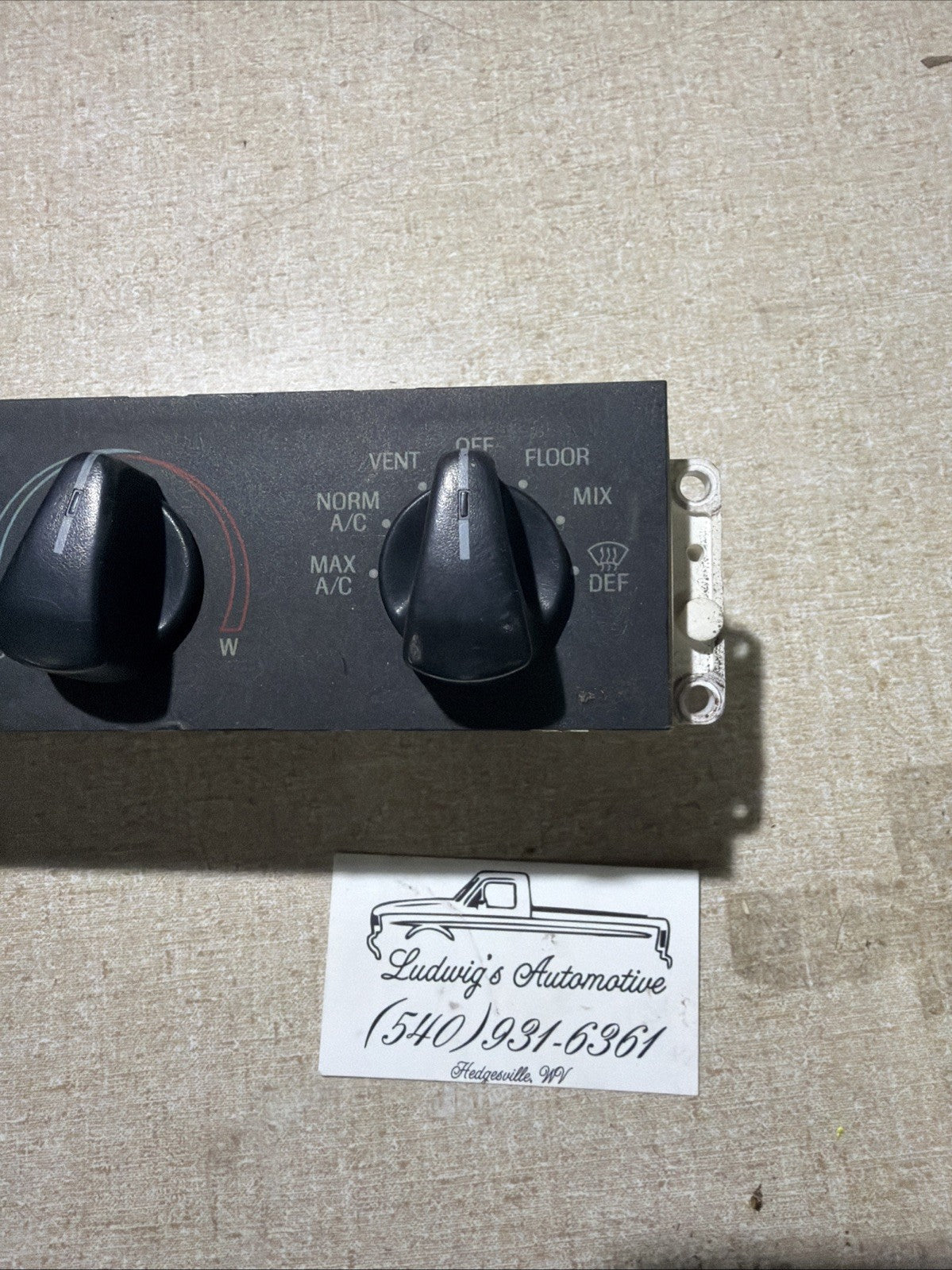 92-96 Ford Truck F150 F250 F350 Bronco Heater HVAC Climate Control Temperature
