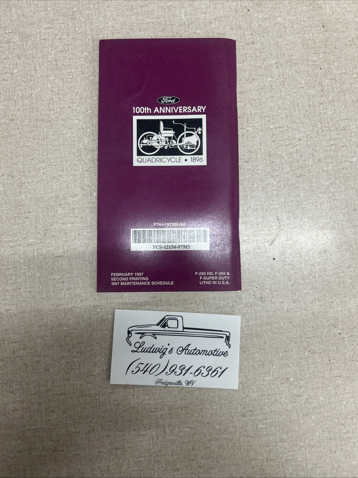 Ford 1997 Original Owners Manual Kitt F250 F350 With Case