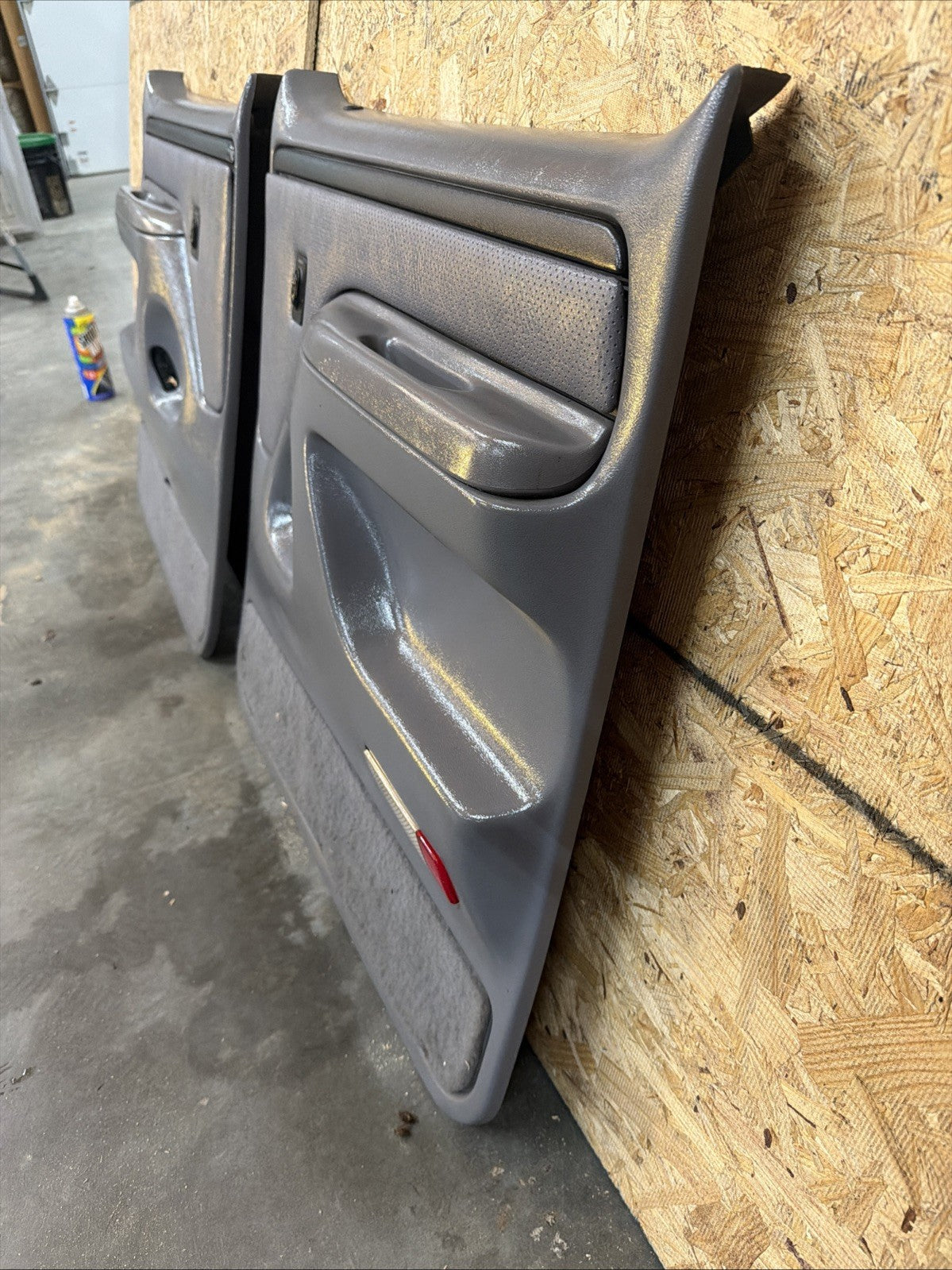 1994‑1997 OBS Ford F250 F350 Rear Crew Cab Door Panels POWER Opal Gray OEM PAIR