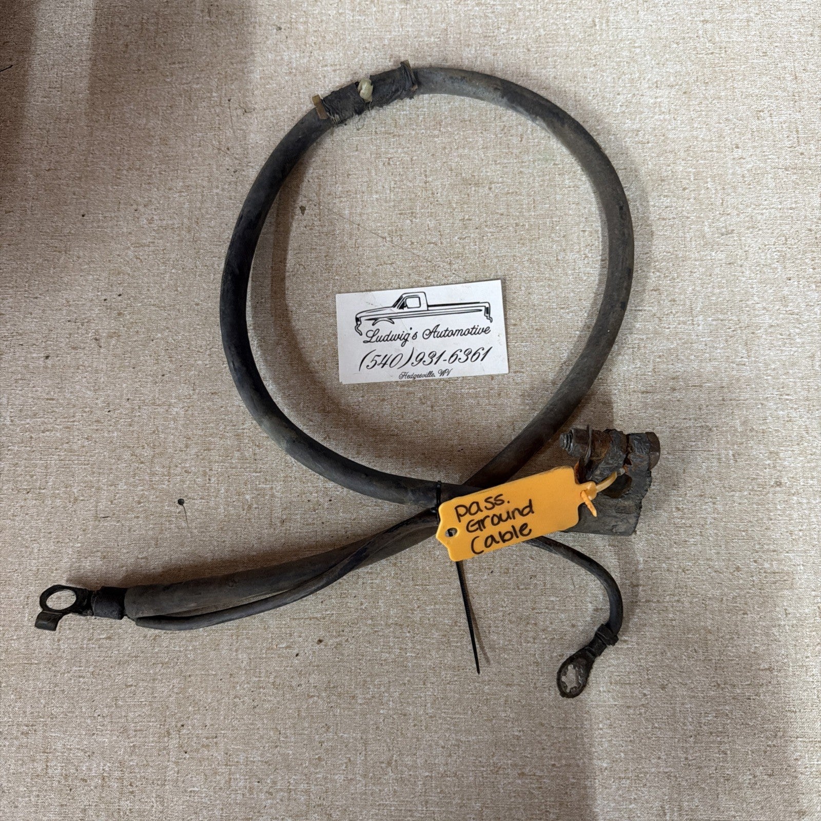 95 - 97 Ford F250 F350 7.3L Passenger Battery Ground Strap Motorcraft WC-9352