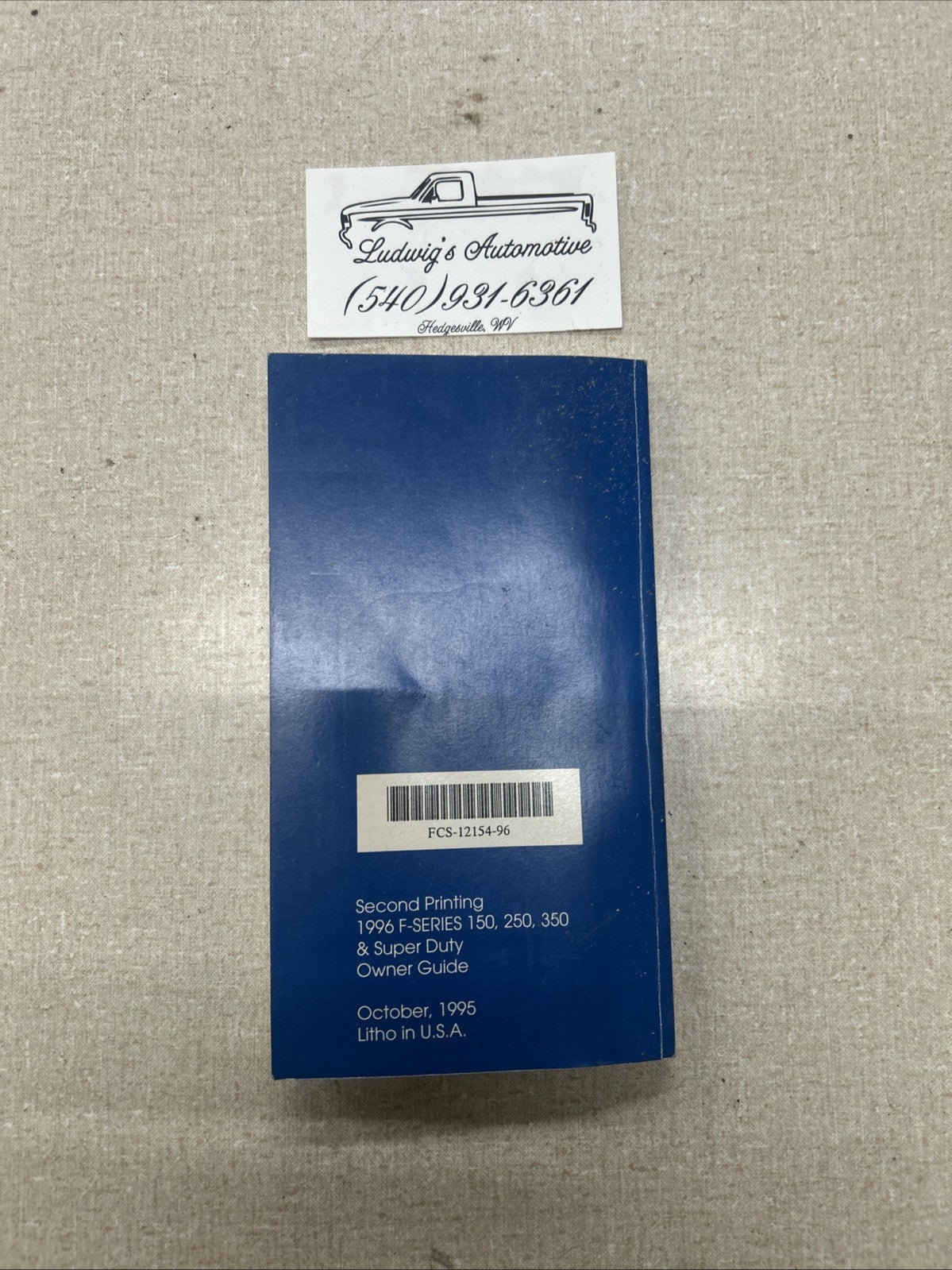 1996 Ford F150 F250 F350 Super Duty Owners Manual OEM