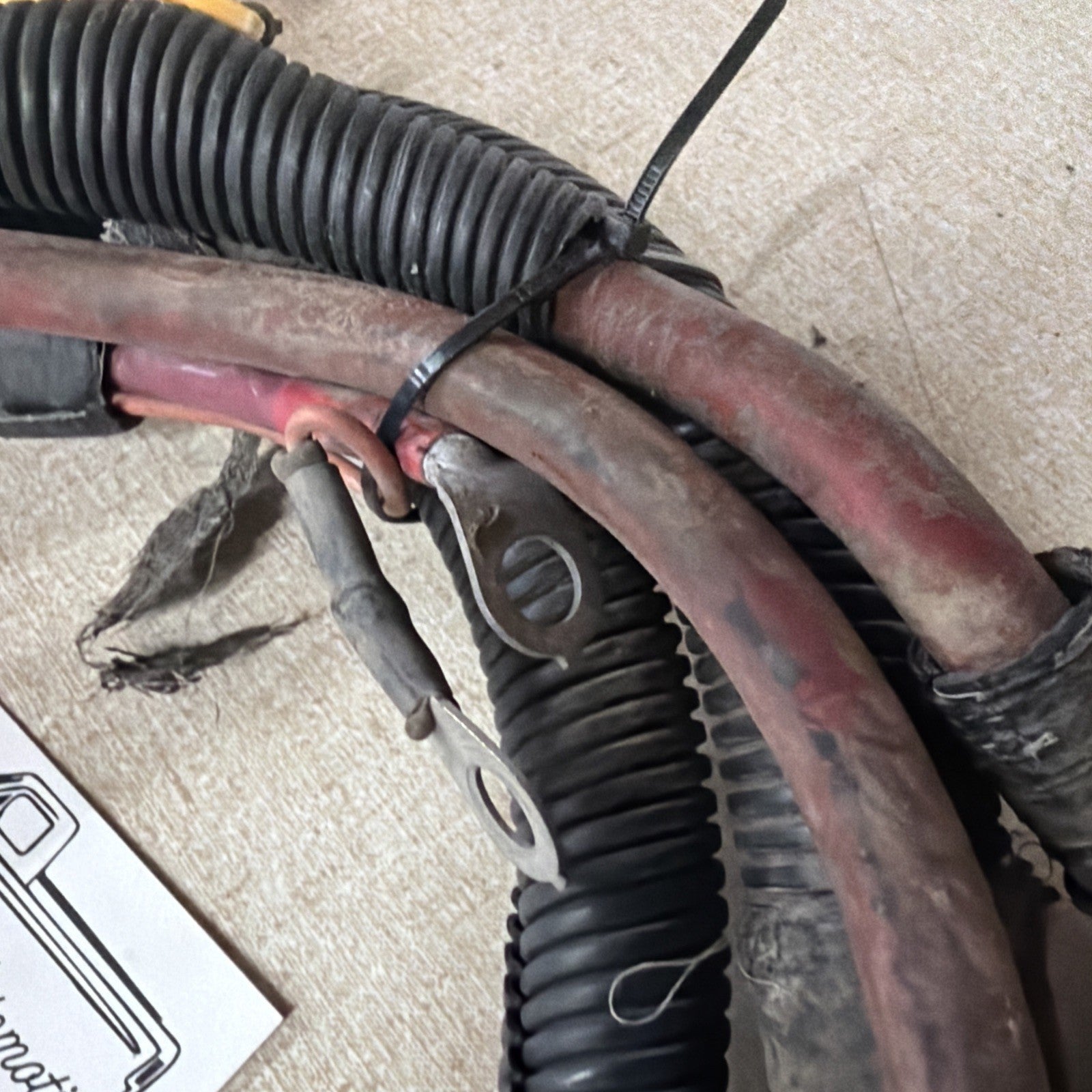 1992-1996 Ford Truck 7.3 Dual Battery Positive Cable Wire Power Stroke IDI OBS