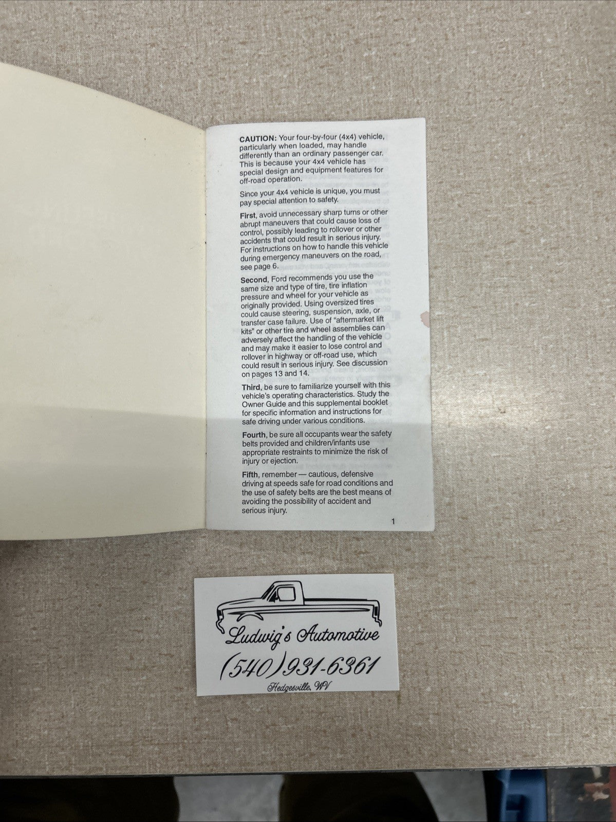 4-Wheeling With Ford An Owner Guide Supplement For Safe 4x4 Driving 1995