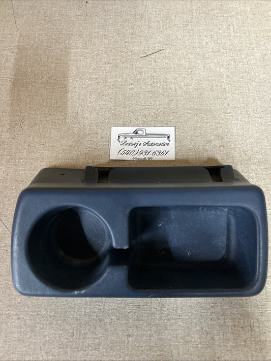 92-96 OBS Cup Holder Storage Bench Seat Blue OEM F 150 F250 F350 Bronco