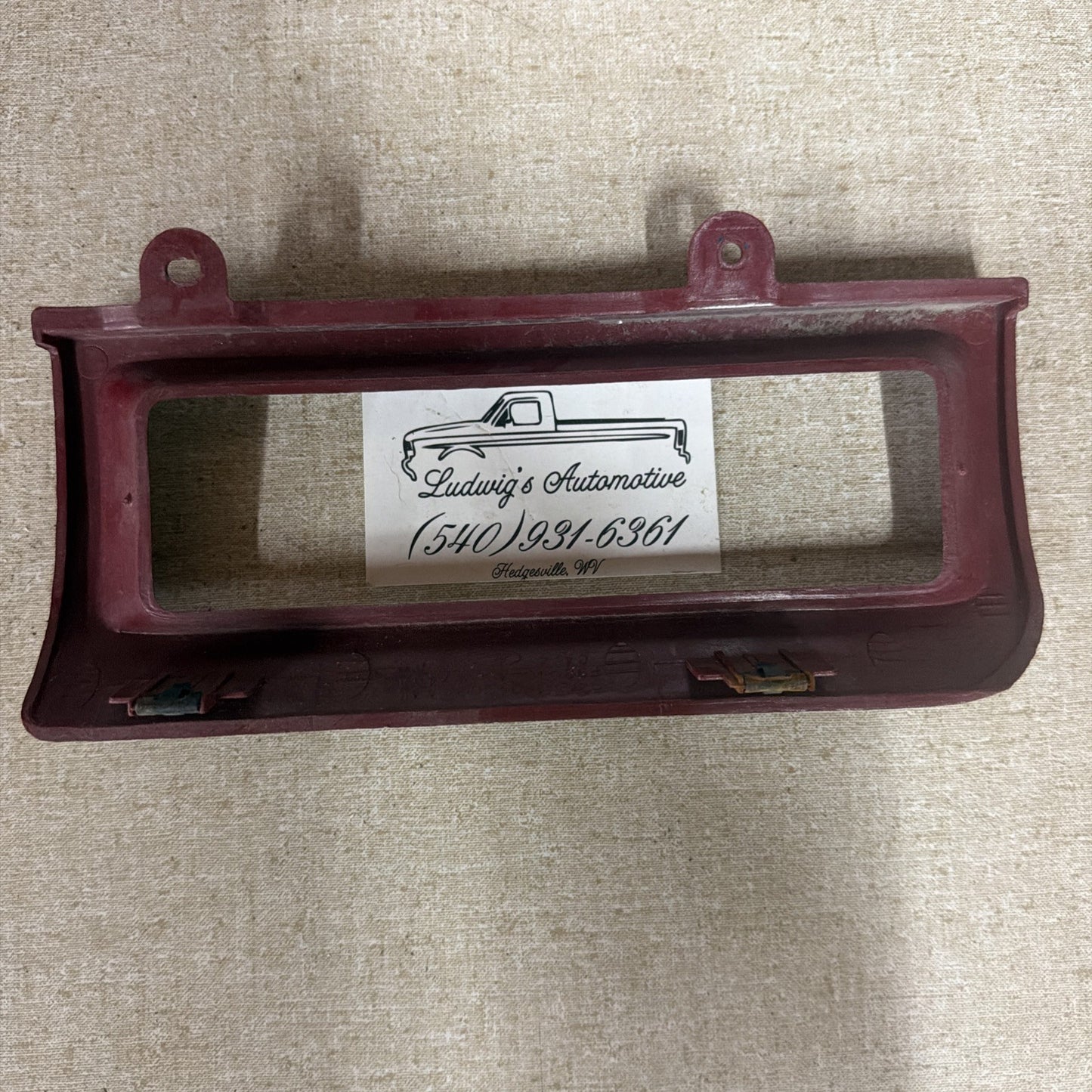 1992-1997 Ford F150 Bronco F250 F350 Climate Control Switch Bezel DARK RED