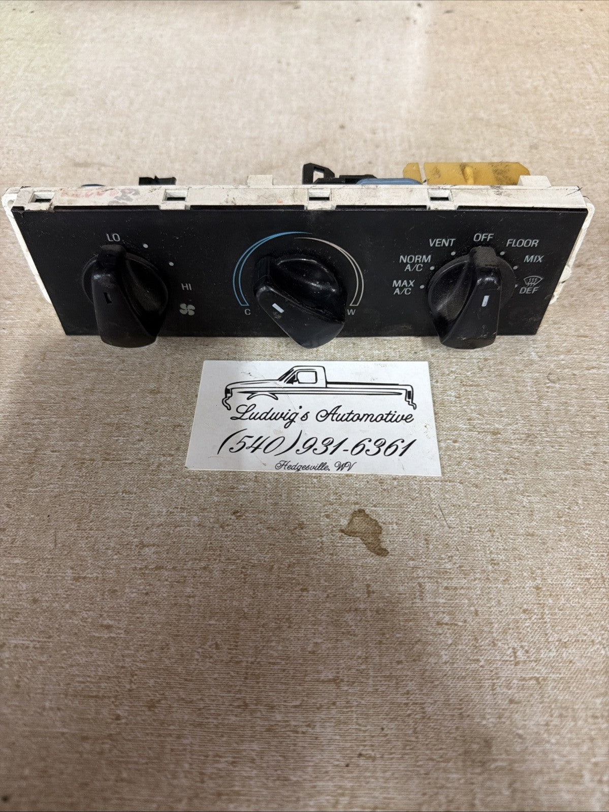92-96 Ford F150 F250 F350 Bronco, 97 F250 F350 Heat Climate Control with A/C