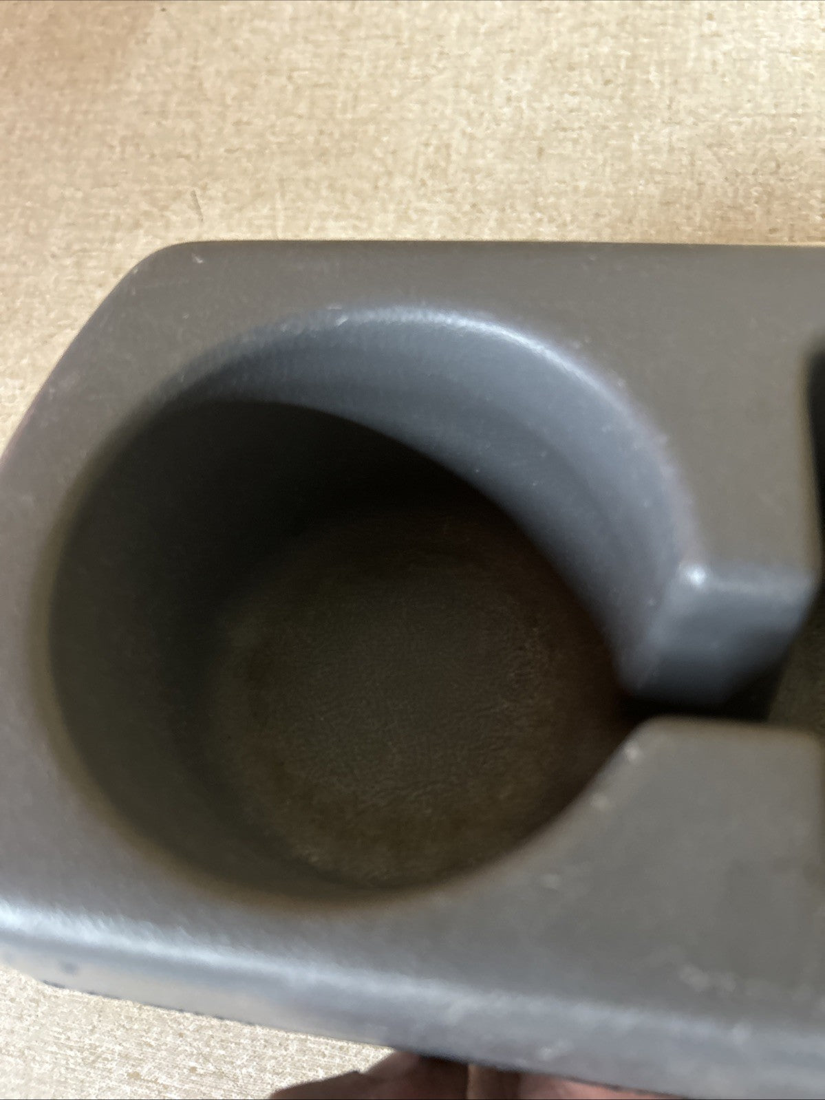 92-96 OBS Cup Holder Storage Bench Seat Opal Gray OEM F 150 F250 F350 Bronco