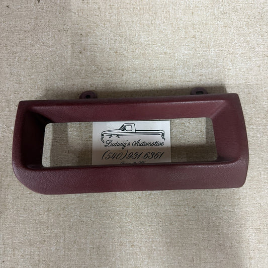 1992-1997 Ford F150 Bronco F250 F350 Climate Control Switch Bezel DARK RED
