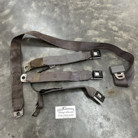 80-97 Ford f150 F250 F350 Seat Belt Buckle Set Bench Seat Black Driver Passenger