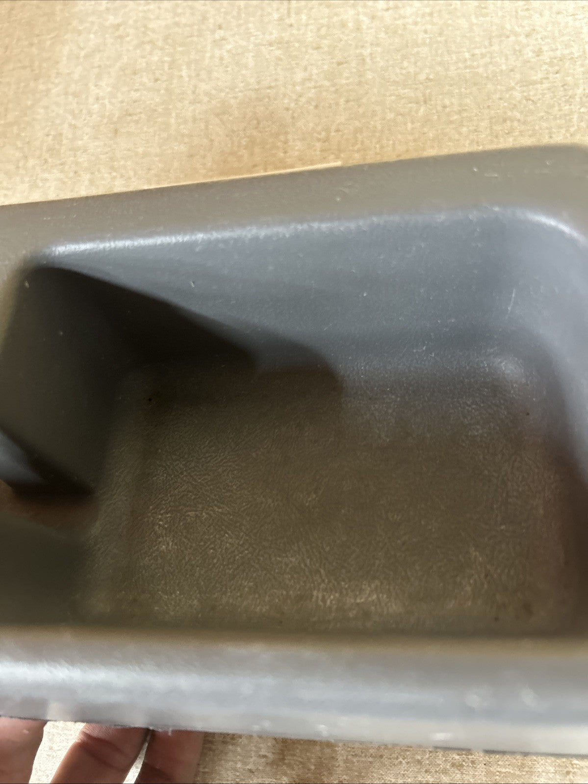 92-96 OBS Cup Holder Storage Bench Seat Opal Gray OEM F 150 F250 F350 Bronco