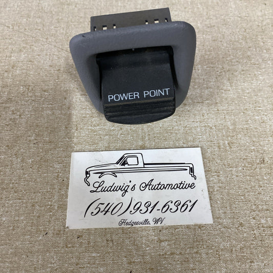92-96 FORD F150 TRUCK DASH POWER POINT 12V POWER SOCKET GRAY F250 F350