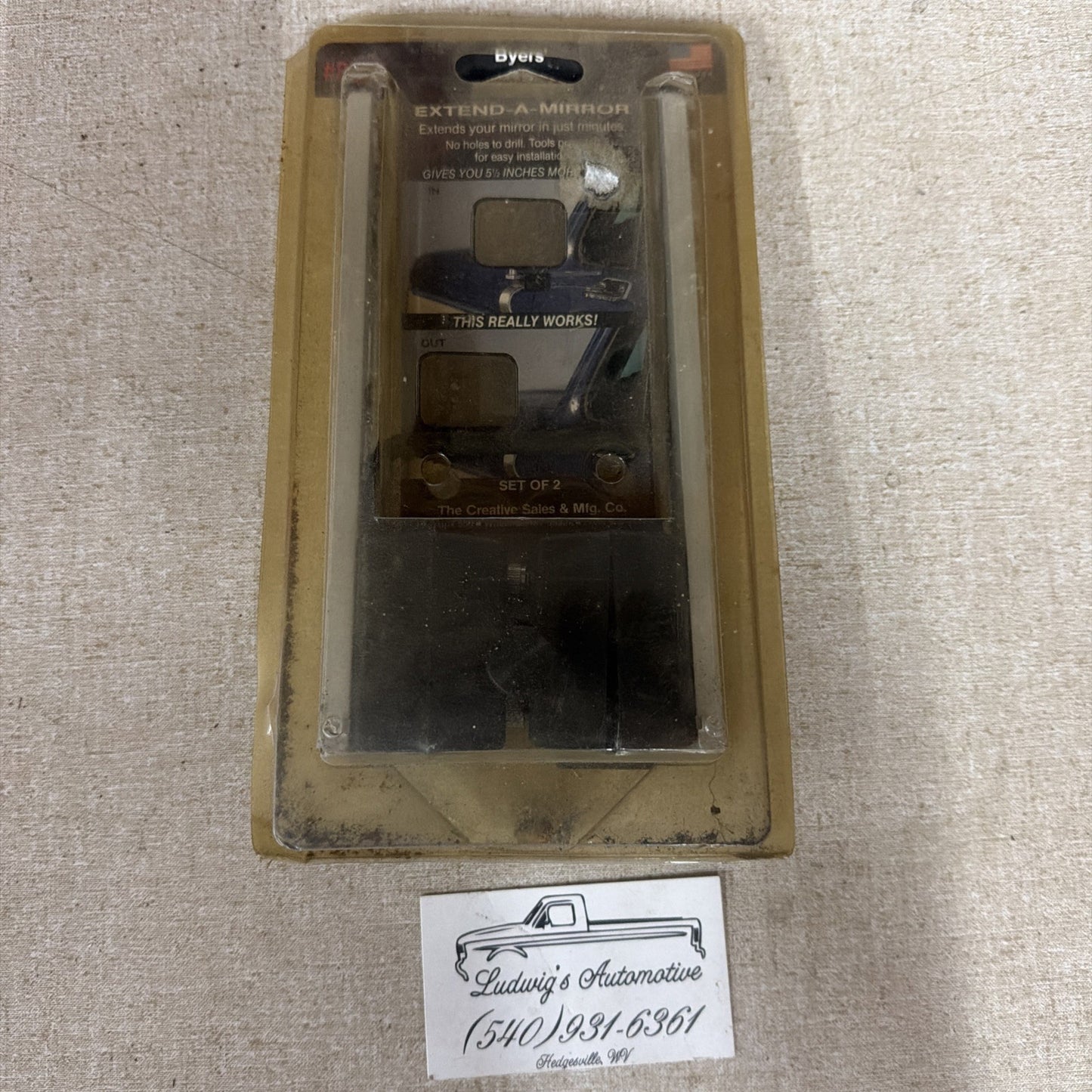 Byers EXTEND-A-MIRROR #8000 2 Blocks 2 Bars 1980-1997 Ford F-Series & Bronco OOP