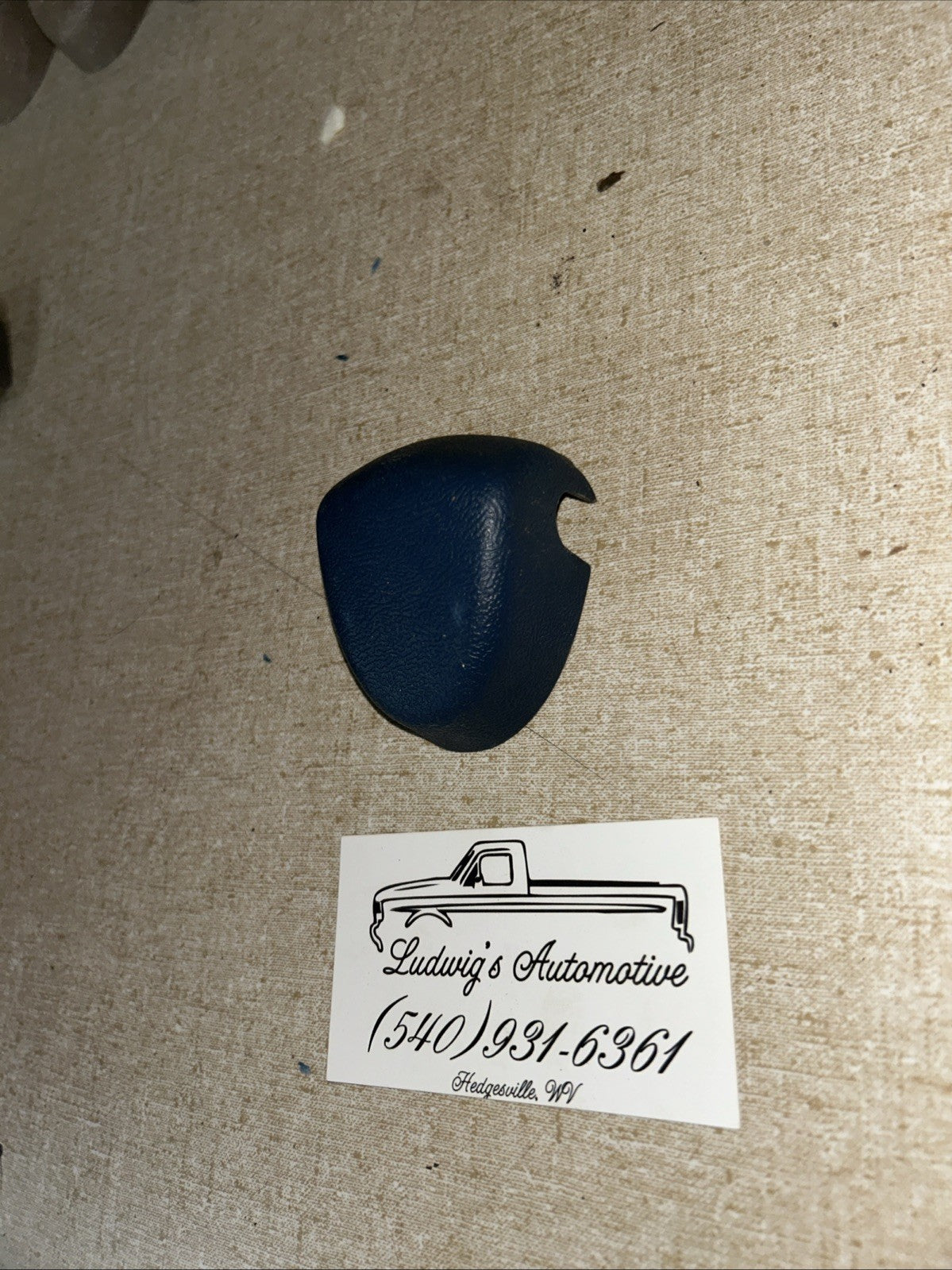 92-96 Ford Fseries, Bronco Seat Belt Trim Cap, Crystal Blue READ DESCRIPTION