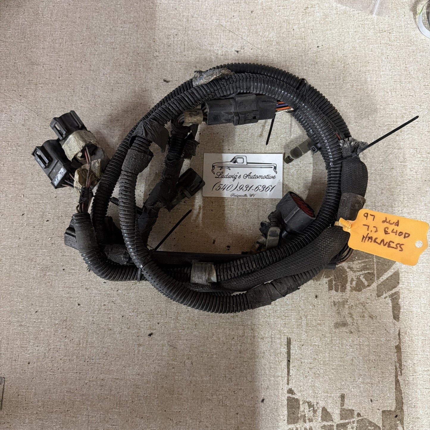 1995-1997 Ford 7.3 F250 F350 Diesel E4OD Auto Transmission Wiring Harness 2wd