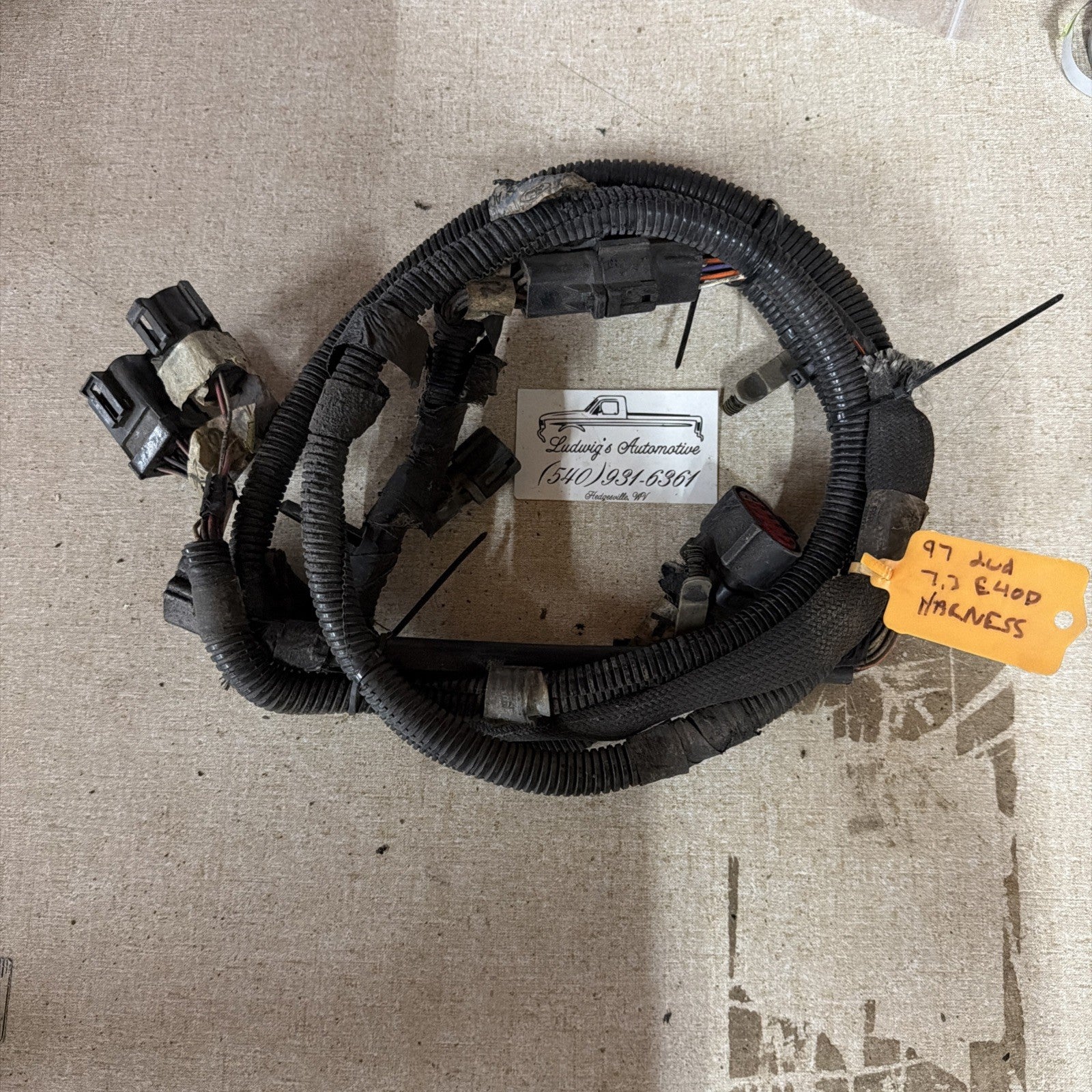 1995-1997 Ford 7.3 F250 F350 Diesel E4OD Auto Transmission Wiring Harness 2wd
