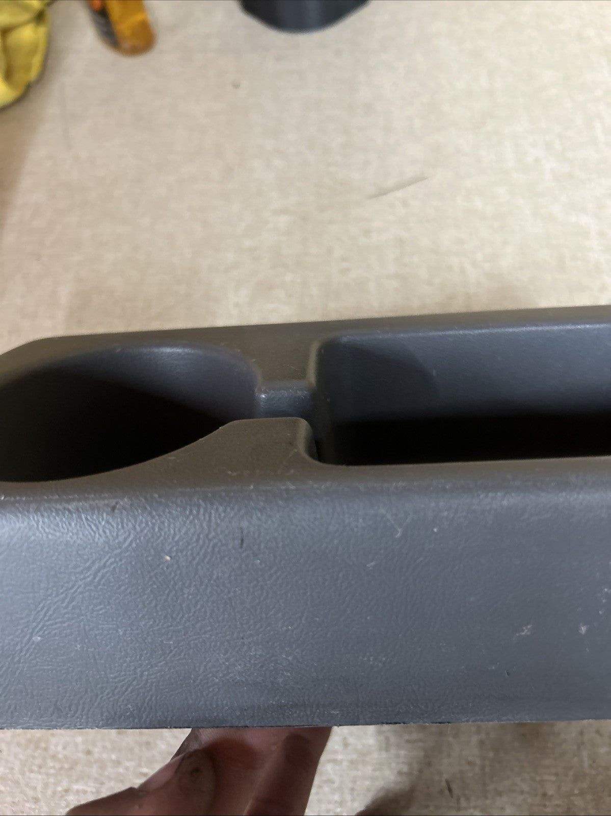 92-96 OBS Cup Holder Storage Bench Seat Opal Gray OEM F 150 F250 F350 Bronco