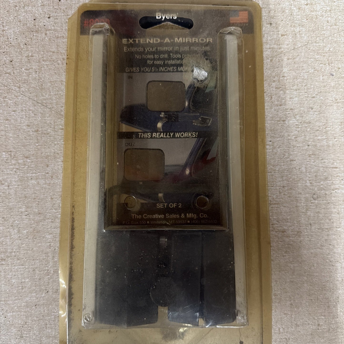 Byers EXTEND-A-MIRROR #8000 2 Blocks 2 Bars 1980-1997 Ford F-Series & Bronco OOP
