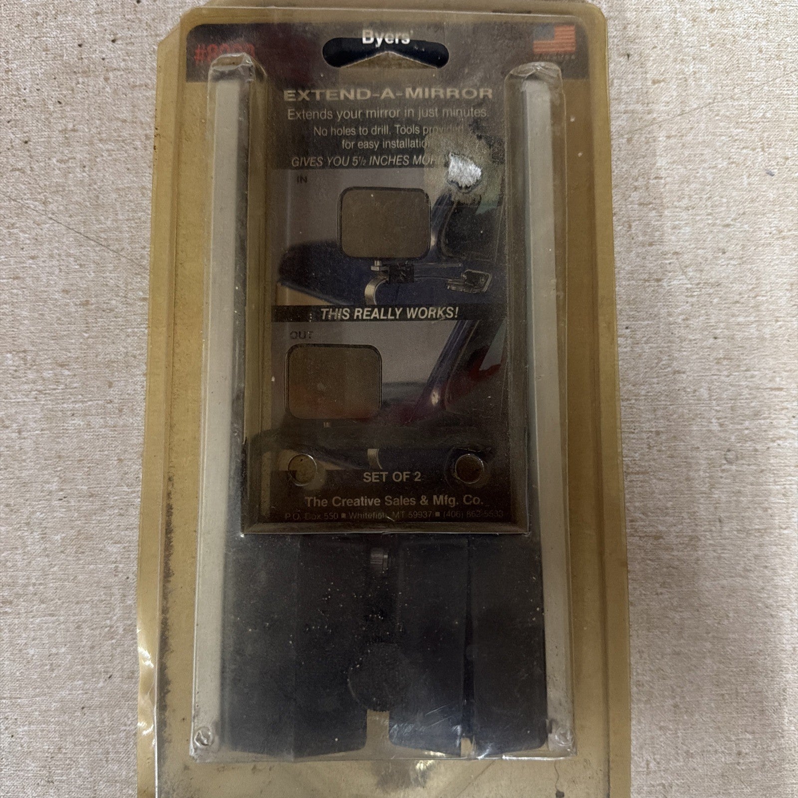 Byers EXTEND-A-MIRROR #8000 2 Blocks 2 Bars 1980-1997 Ford F-Series & Bronco OOP