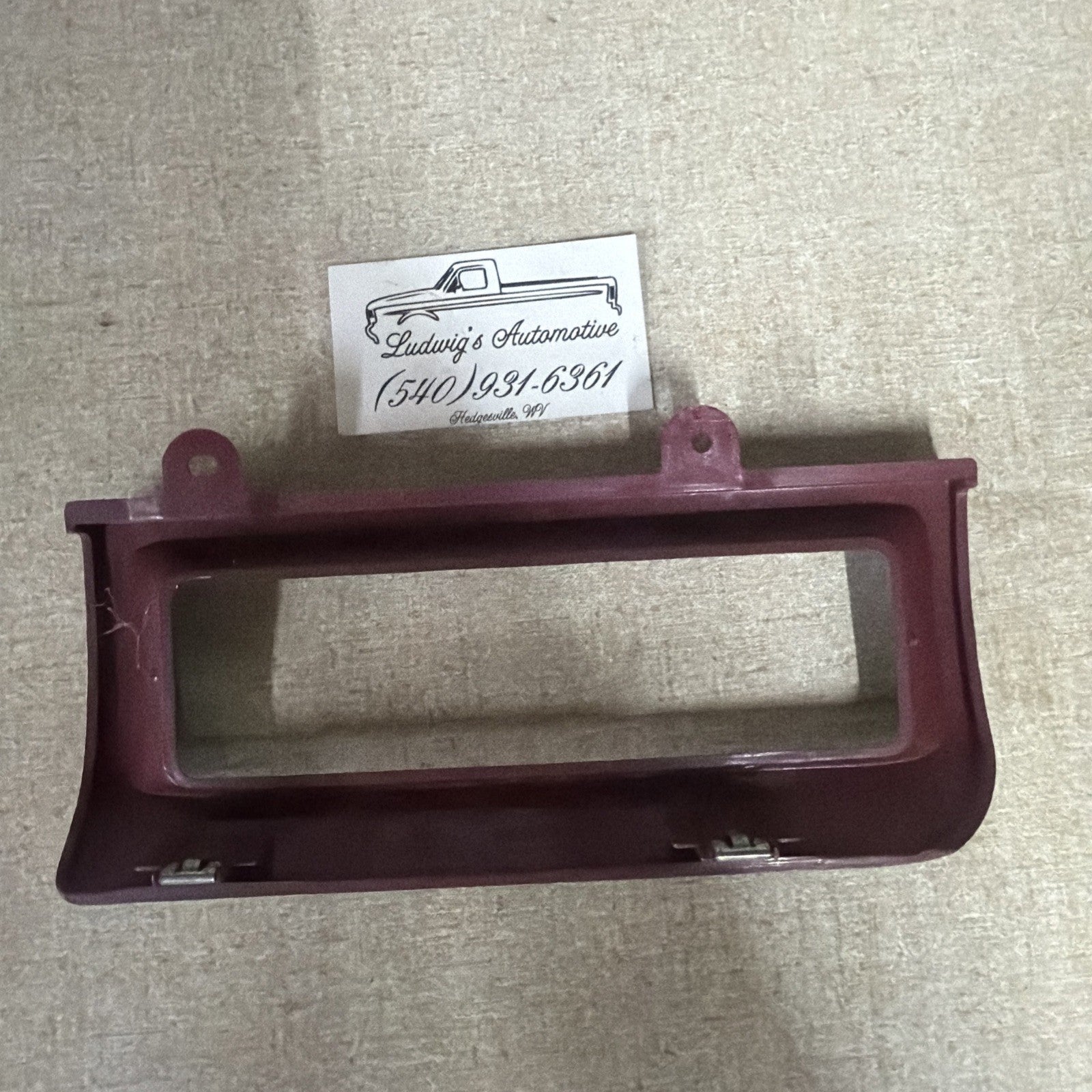 1992–1996 Ford F-150 F-250 F-350 Bronco OEM Climate Control Bezel Red