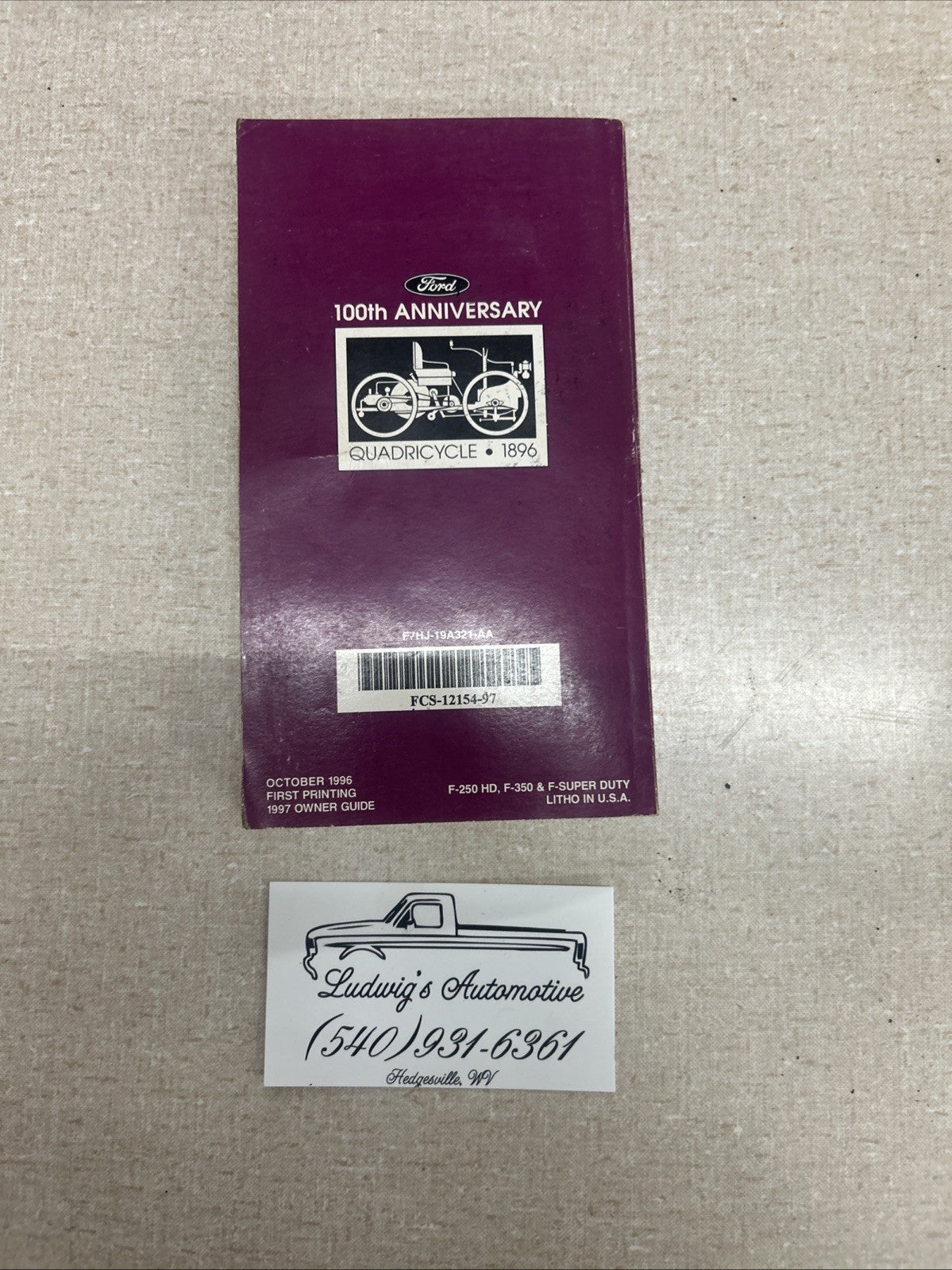 Ford 1997 Original Owners Manual Kitt F250 F350 With Case