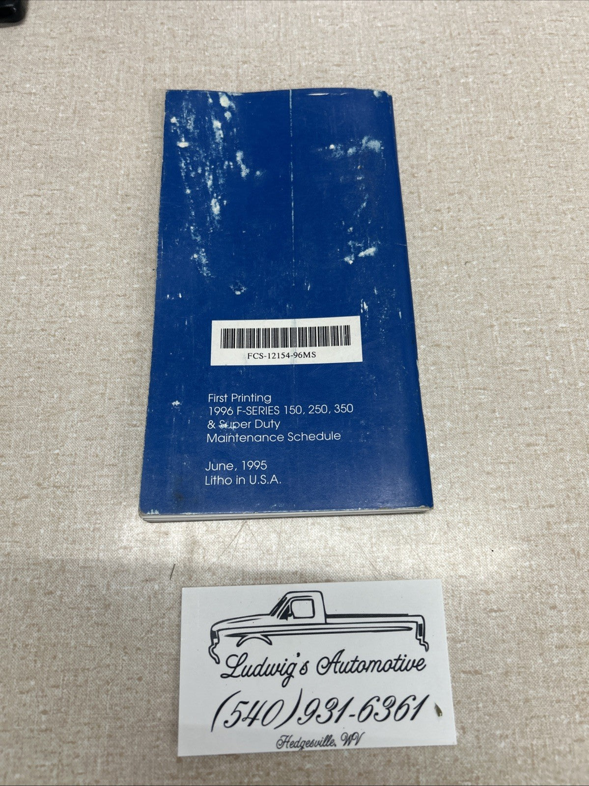 1996 F Series 150 250 350 Super Duty Maintenance Schedule