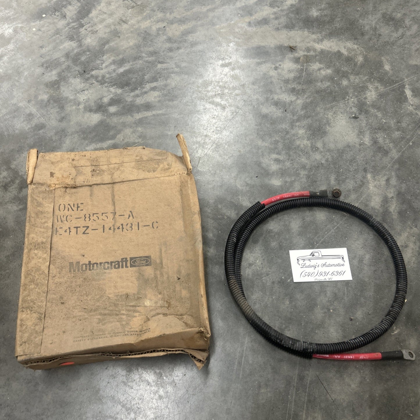Motorcraft WC-8557-A Starter Battery Cable - E4TZ-14431-C