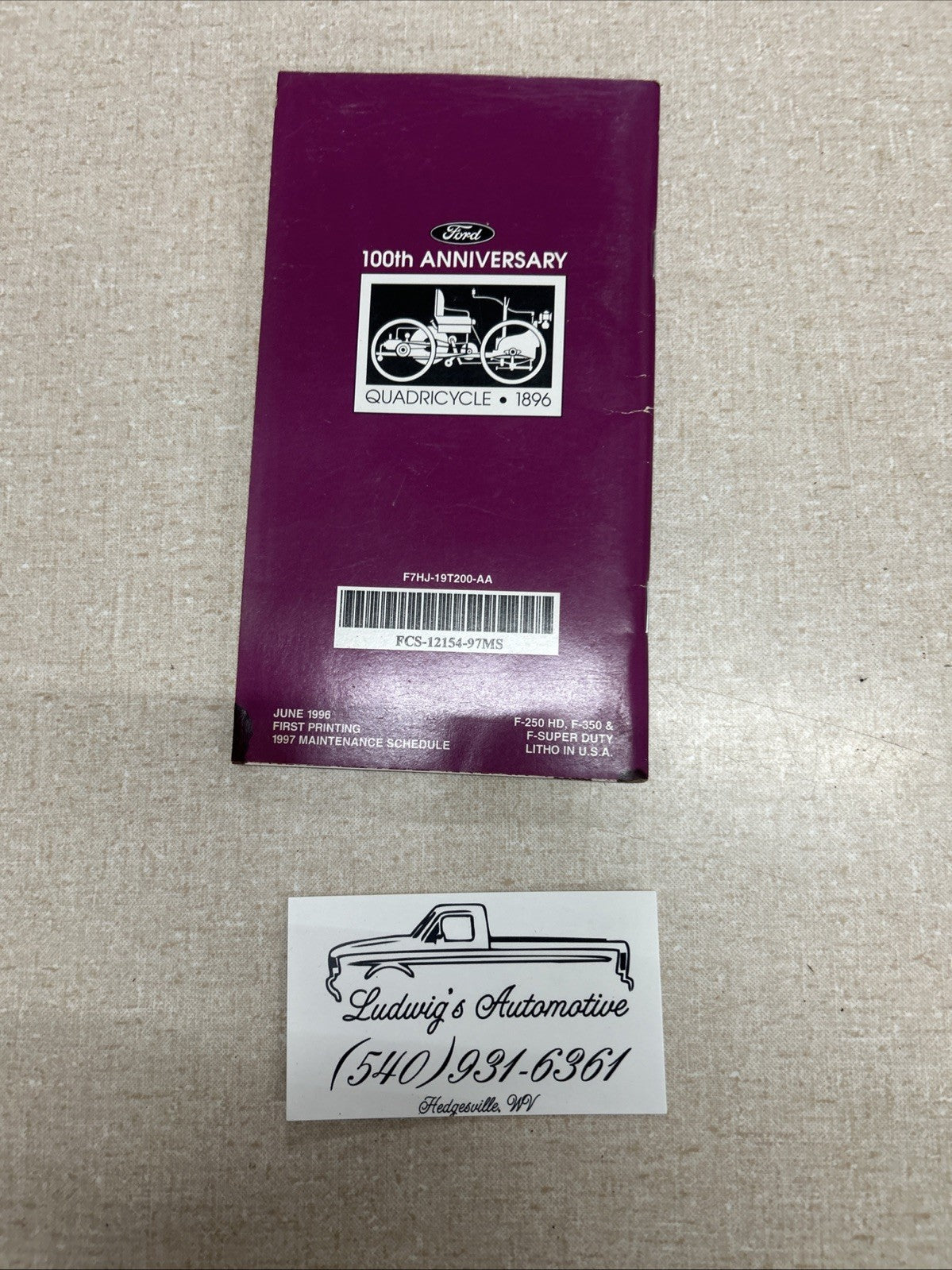 1997 F Series 150 250 350 Super Duty Maintenance Schedule