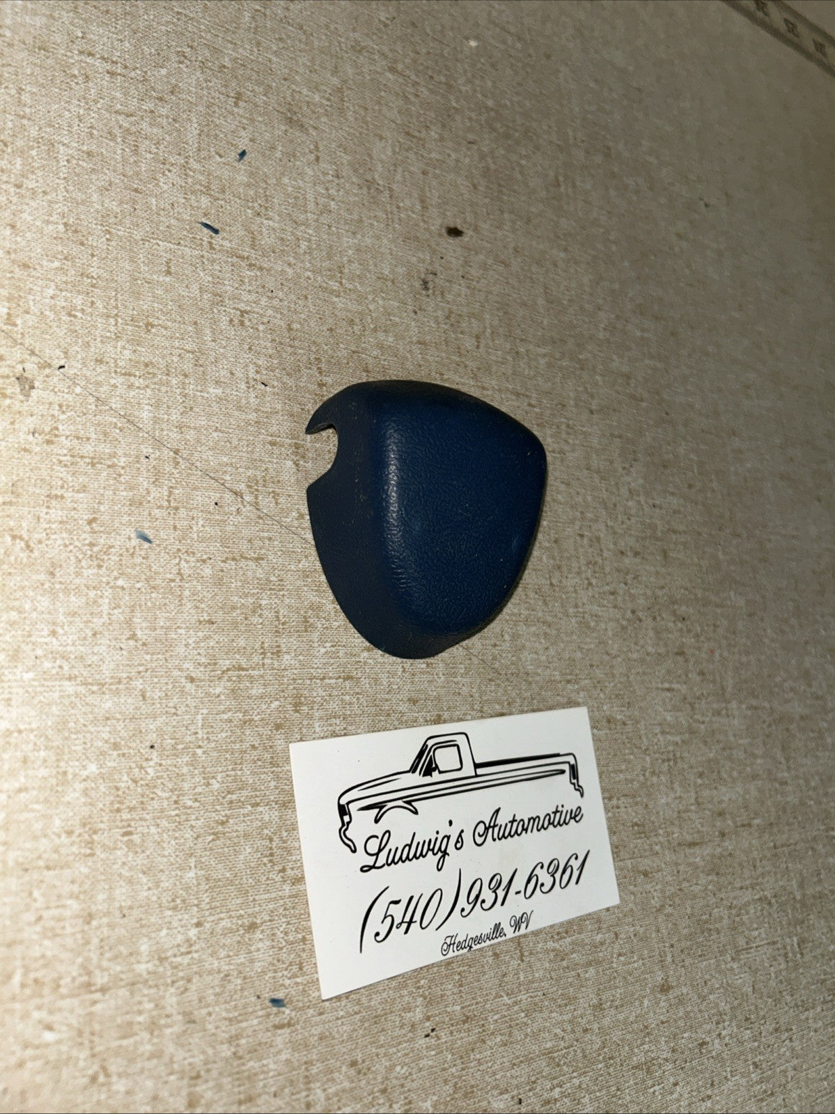 92-96 Ford Fseries, Bronco Seat Belt Trim Cap, Crystal Blue READ DESCRIPTION