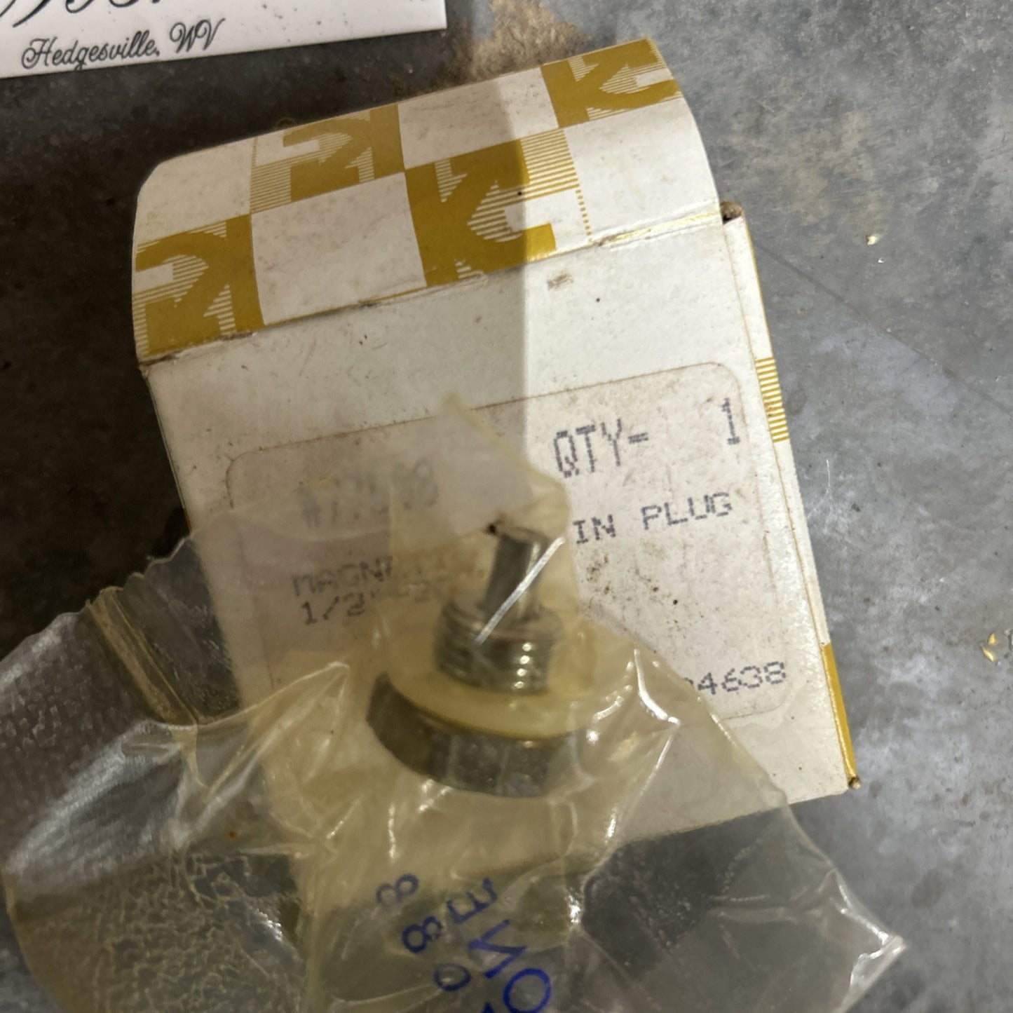 Zinc Magnetic Drain Plug 1/2"-20 thread Chevy Ford Mopar Oil/ Transmission Pan