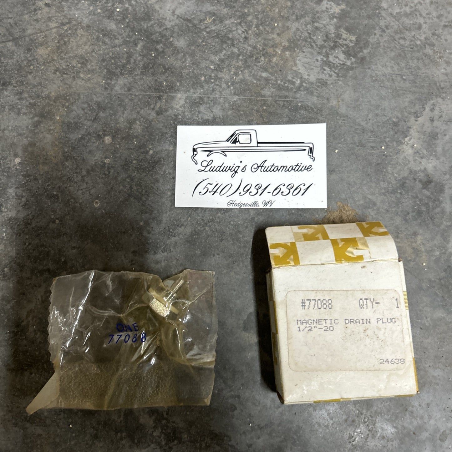 Zinc Magnetic Drain Plug 1/2"-20 thread Chevy Ford Mopar Oil/ Transmission Pan