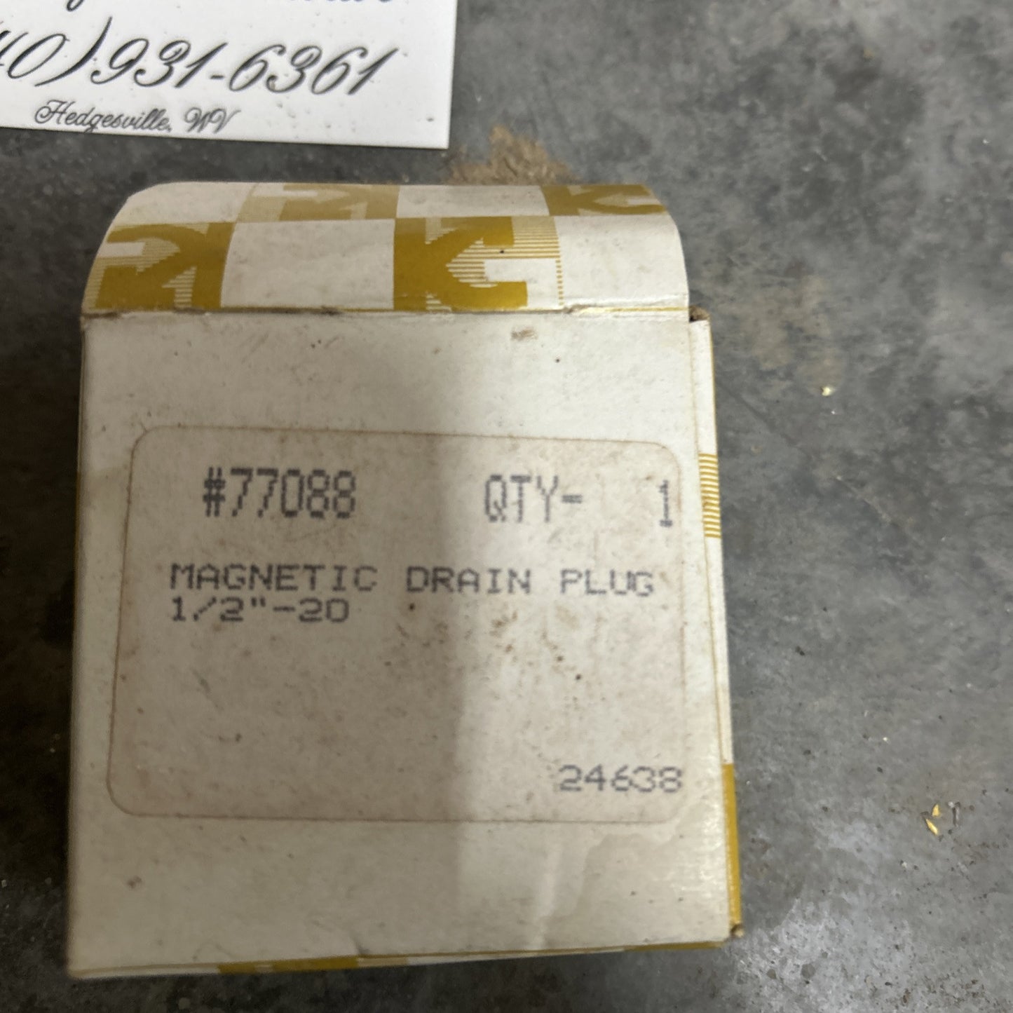 Zinc Magnetic Drain Plug 1/2"-20 thread Chevy Ford Mopar Oil/ Transmission Pan