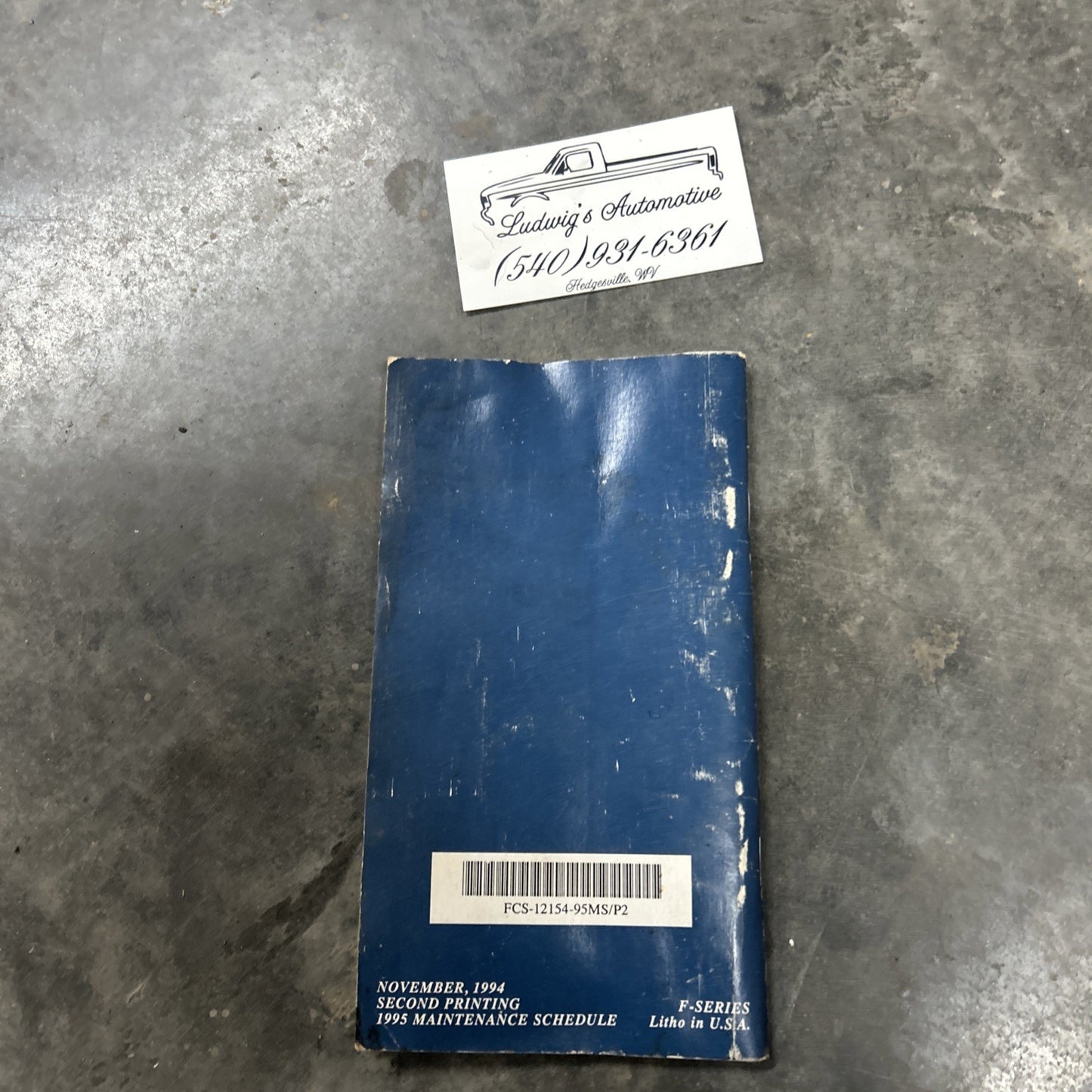 1995 FORD F SERIES MAINTENANCE SCHEDULE